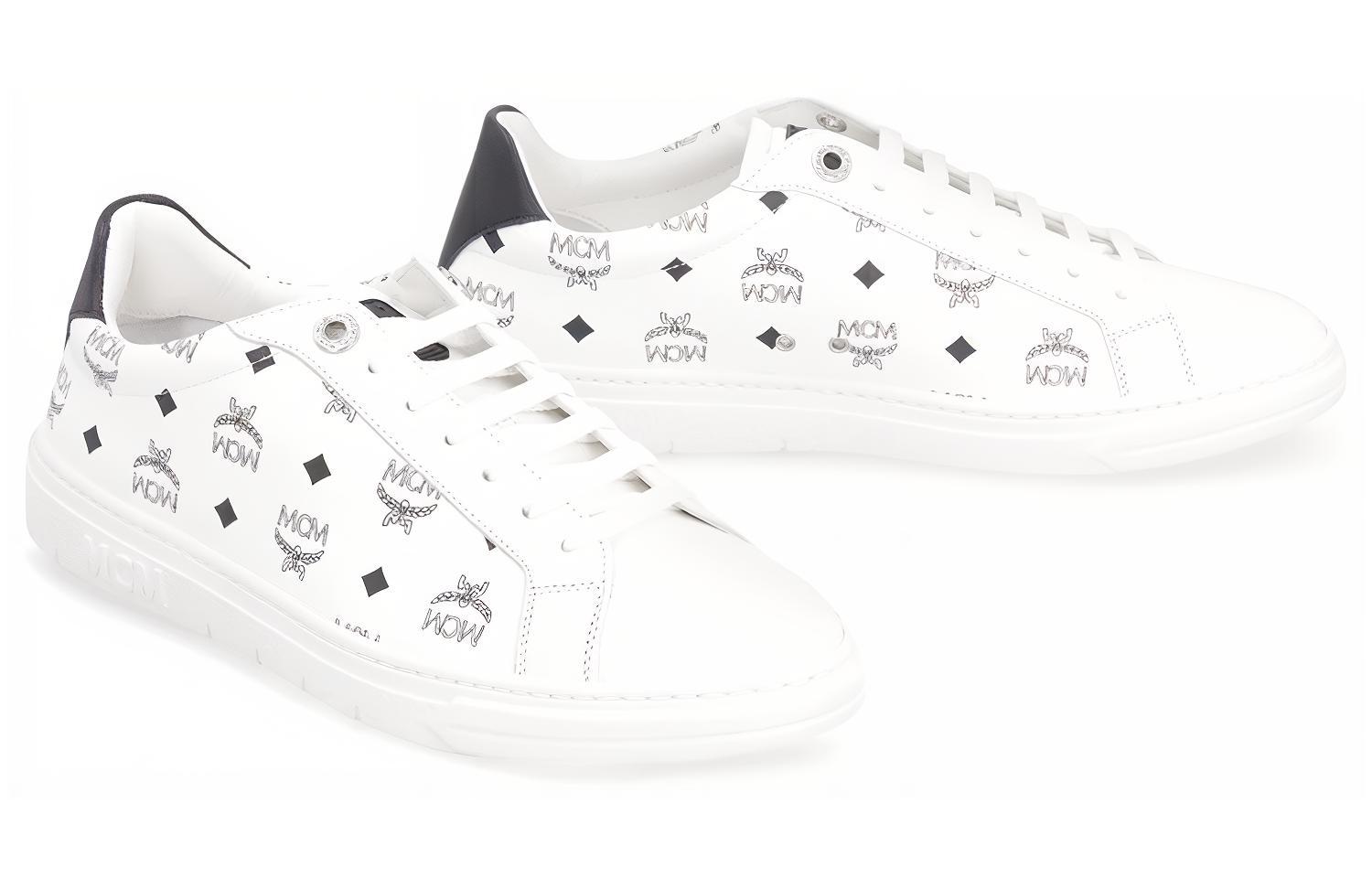MCM Terrain Stylish Skateboarding Shoes Women's White Black