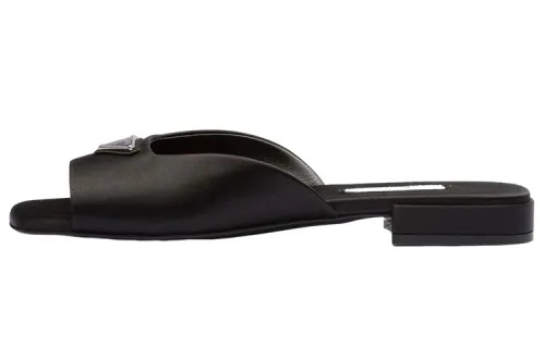 PRADA Flat Satin Sandals
