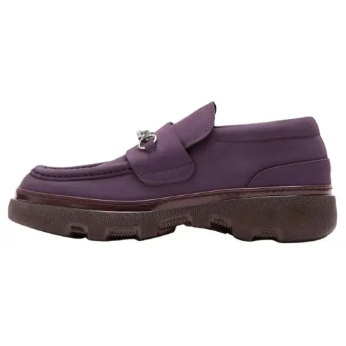 Burberry Creeper Clamp Suede Loafers