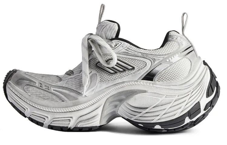Balenciaga 10XL Low top Chunky Sneakers Women's Gray & White & Black