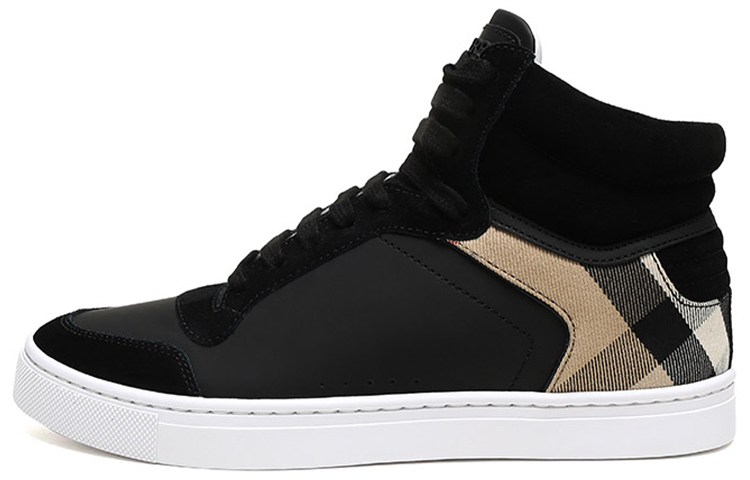 Burberry House Check High Top Sneakers Black Archive Beige