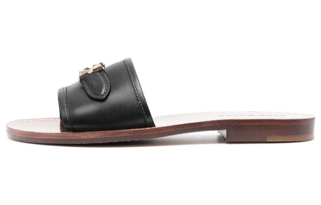 Женские шлепанцы COACH CI200-BLK (коричневые)