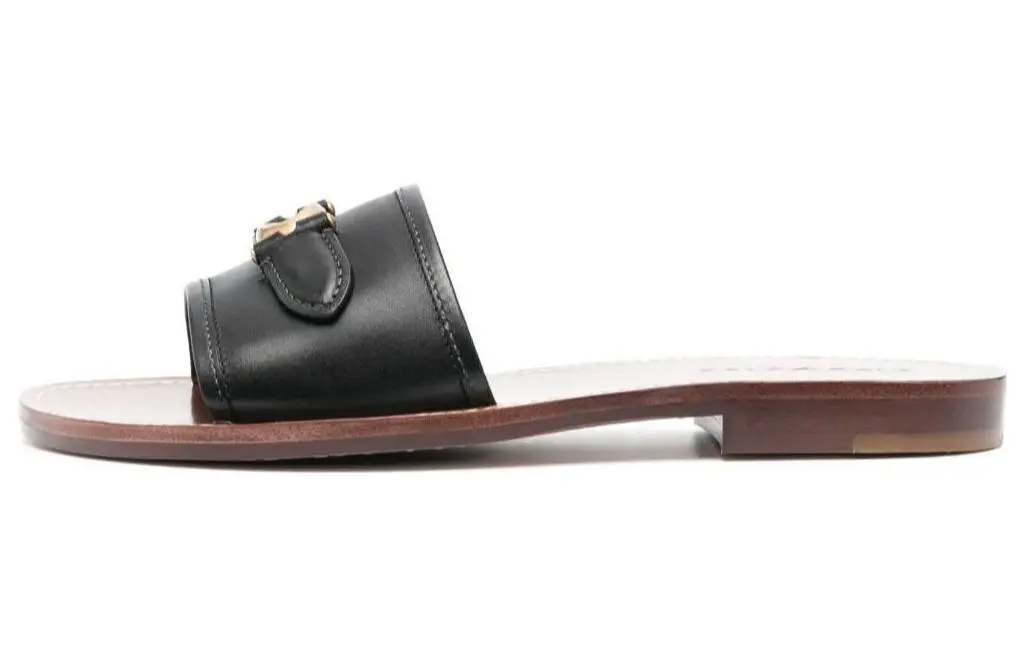 COACH Rubber Sole Quiet Slide Slippers Women's Brown