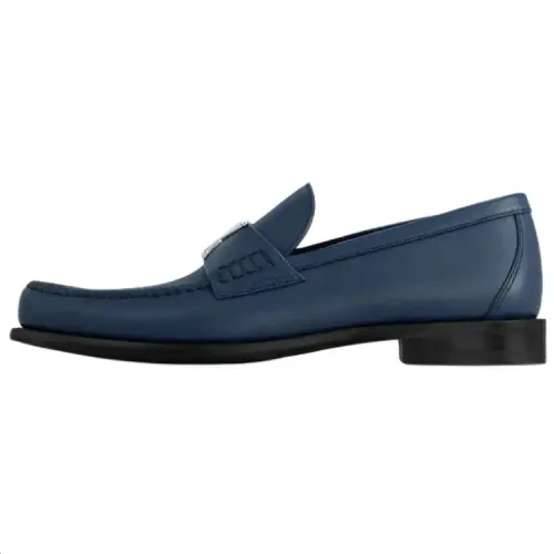 LOUIS VUITTON Major Calfskin Loafers Men's Sea Blue