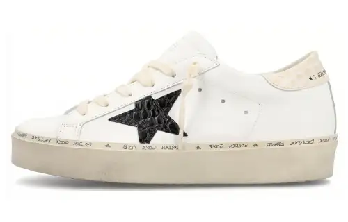 Golden Goose Hi Star White Black Star Women's