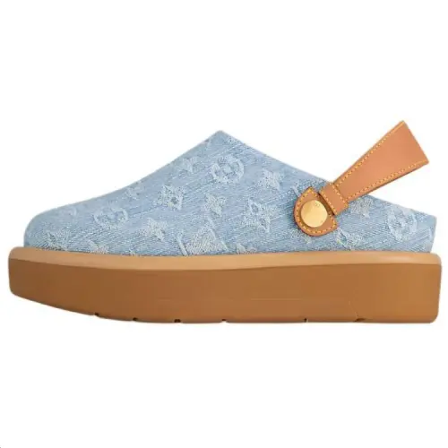 LOUIS VUITTON Aspen Denim Casual Shoes Women's Sky Blue