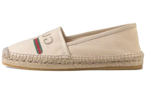 Gucci Wmns Logo Canvas Espadrilles 'Off White' Women's