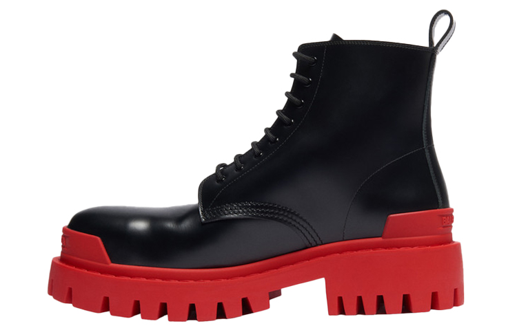 Balenciaga Strike Combat Boots Black/Red