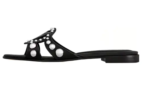 LOUIS VUITTON Isola Slip Resistant Slip Resistant Slide Slippers Women's Black