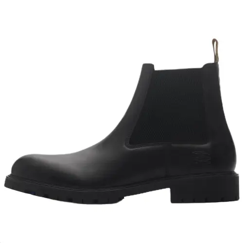 Burberry Rogue Calfskin Short Chelsea Boots 2.5cm Men's Black