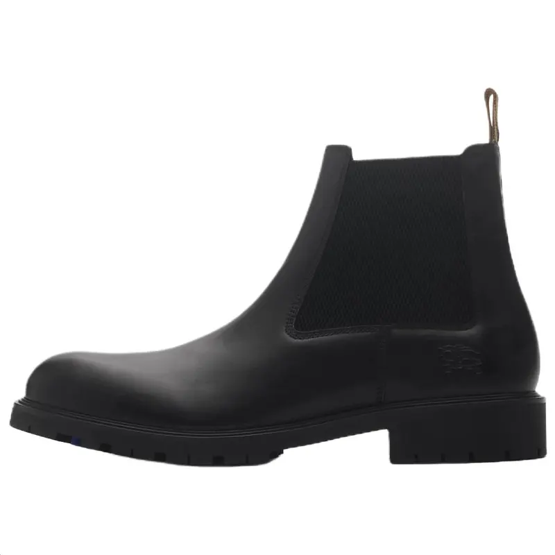 Burberry Rogue Calfskin Short Chelsea Boots 2.5cm Men's Black