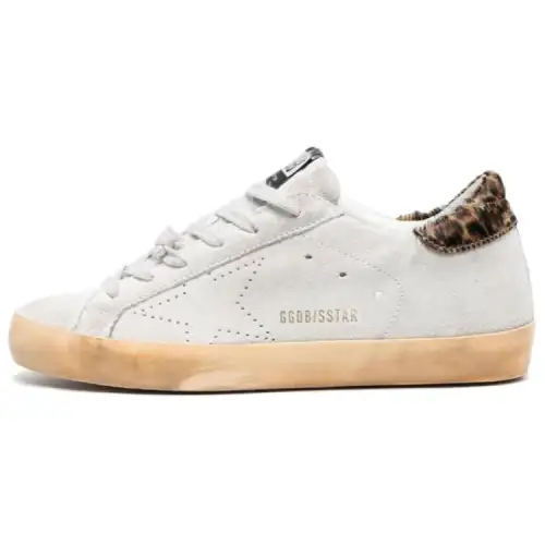 Golden Goose Super Star Calfskin Low top Skateboard Shoes Women's Ecru