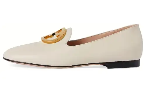 GUCCI Blondie Logo-plaque Loafers