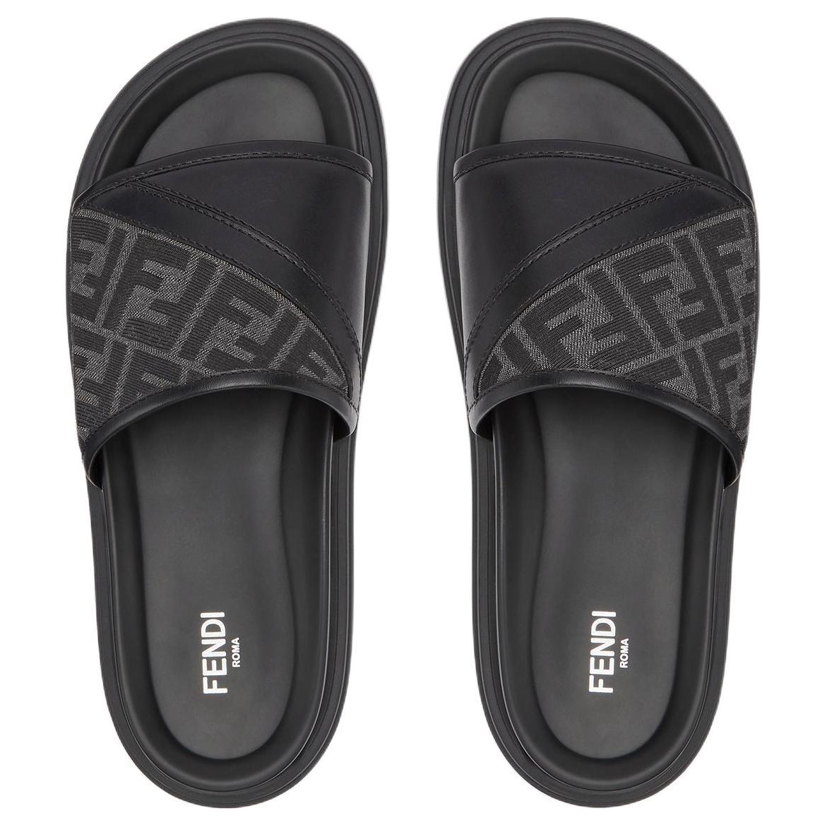 FENDI Slide Slippers Men's Black