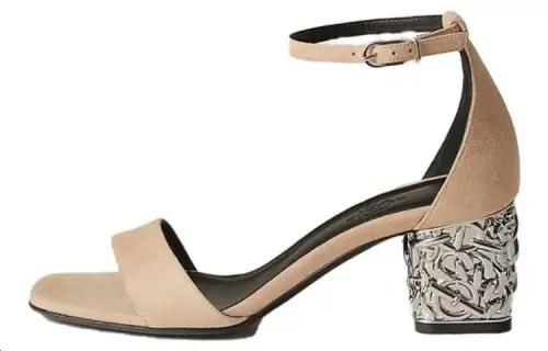 HERMES Gram Fashion Trend One Strap Sandals Women's Brown