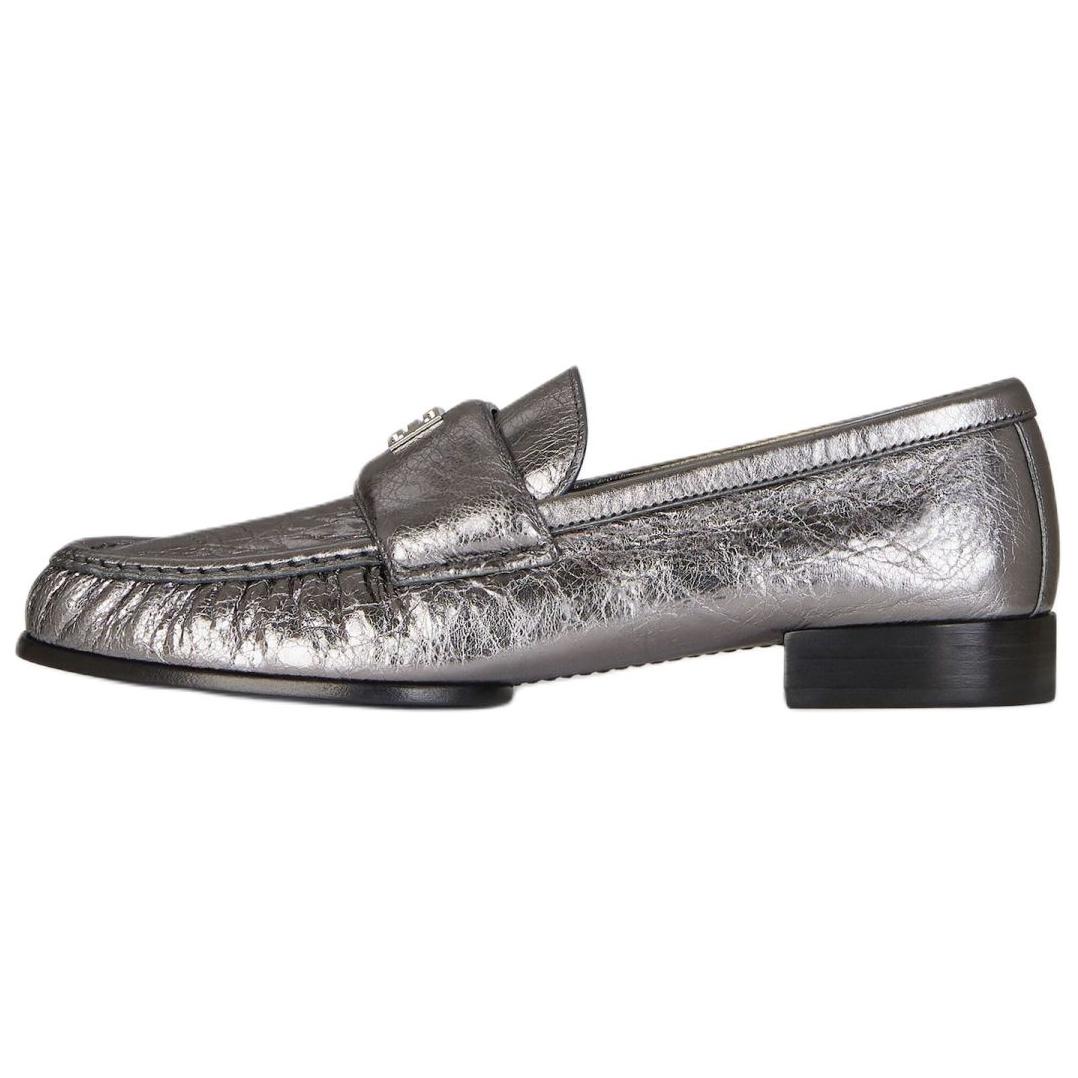 Givenchy 4G Loafers 2cm Women's Silver Gray