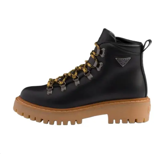 PRADA Leather Ankle Boots 4.5cm Women's Black