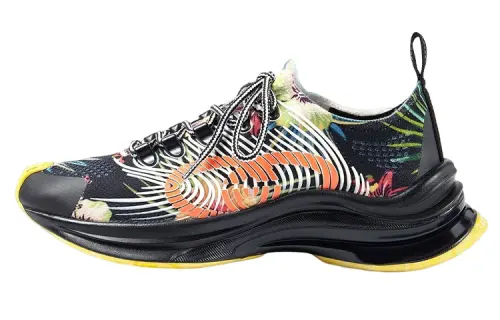 GUCCI RUN Low top Sports Casual Shoes Women's Black White
