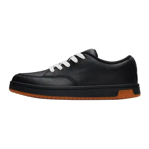 KENZO Leather Low top Skateboard Shoes Women's Black