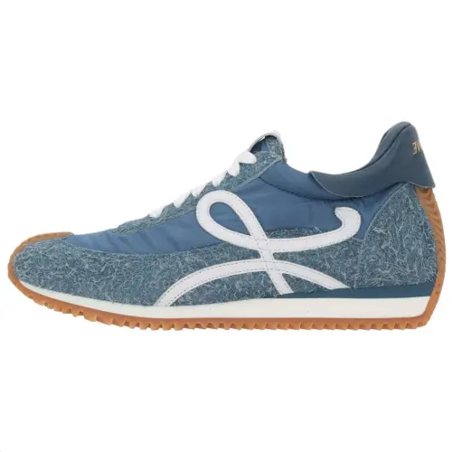 LOEWE Flow Runner Suede Low top Casual Shoes Women's Blue
