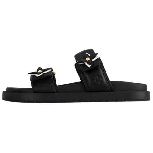 LOUIS VUITTON Summer Bundle Slide Slippers Women's Black