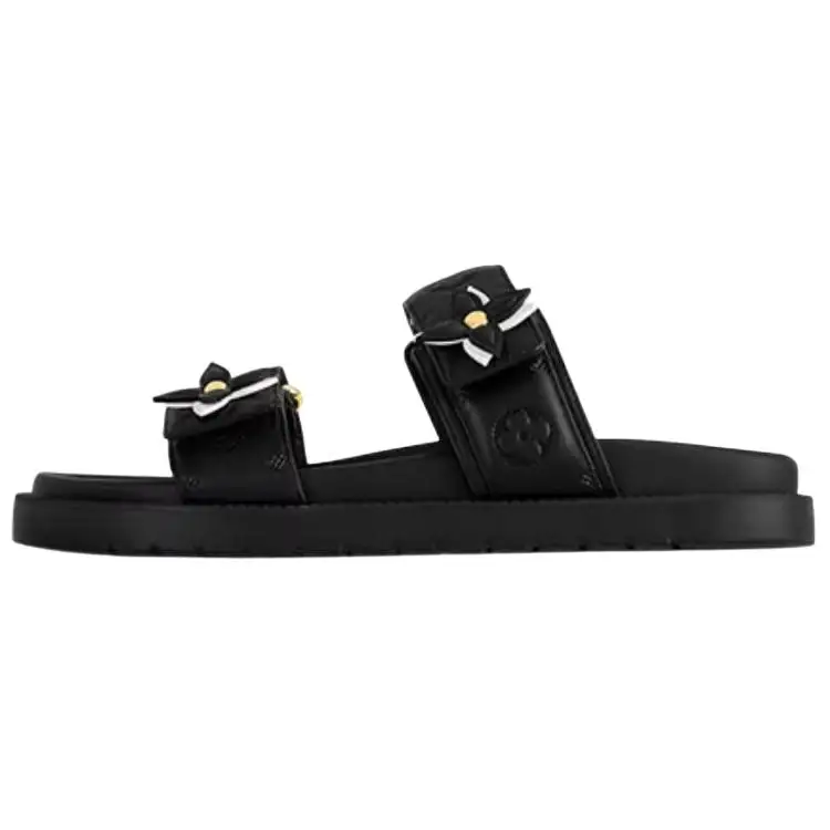 LOUIS VUITTON Summer Bundle Slide Slippers Women's Black