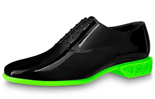 LOUIS VUITTON Formal Men's Casual Shoes Men's Low Top Black Green