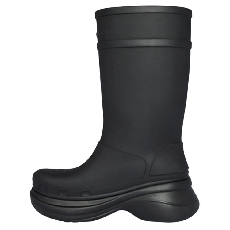Crocs x Balenciaga plastic Crocs concept integrated into mid-calf boots Men's Black