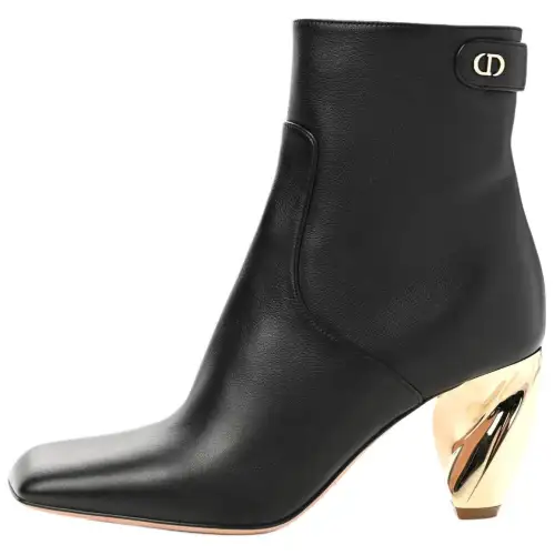 DIOR Rhodes Leather Ankle Boots 8cm Women's Black
