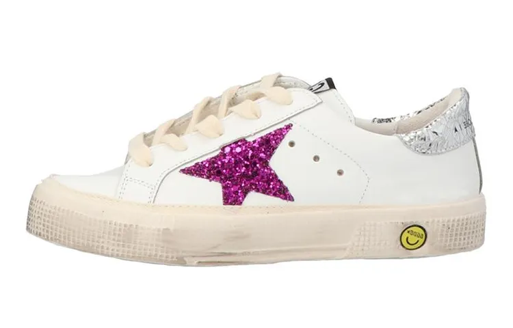 Golden Goose Low top Kids' Skateboarding Shoes White Pink Kids'