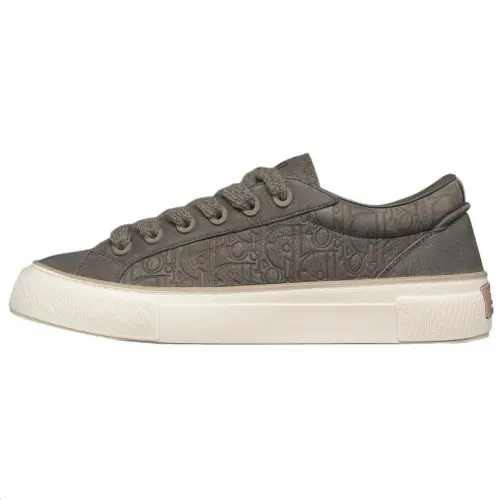 DIOR B33 Spin 30 Avenue Montaigne Cow Leather Low top Skateboard Shoes Men's Gray