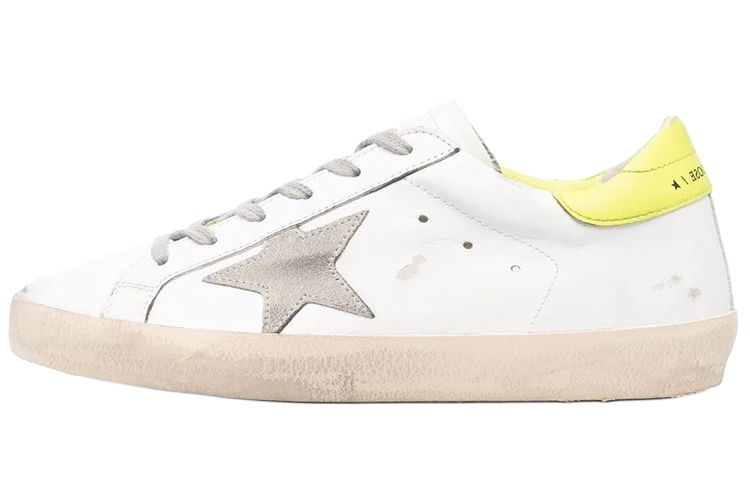 Женские кеды Golden Golden Goose Super-Star (бело-желтые)