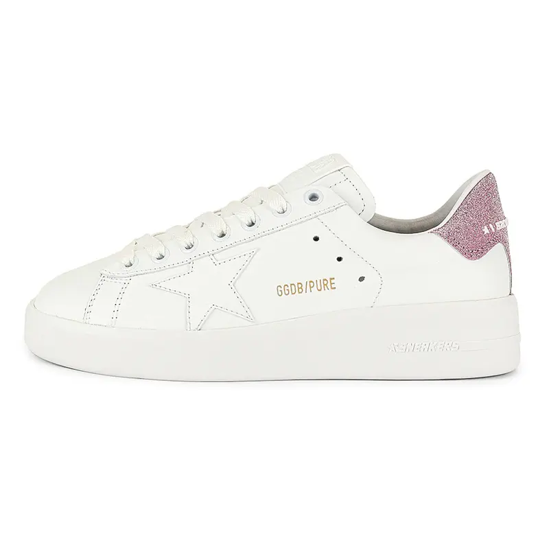 Golden Goose Purestar Stylish Skateboarding Shoes Women's White