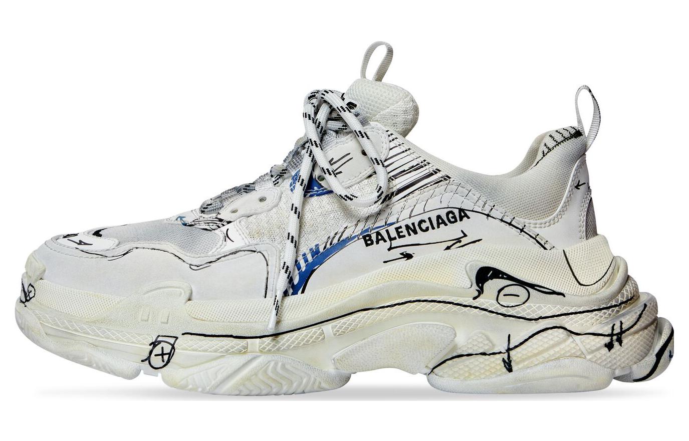 Мужские кроссовки Balenciaga Triple S (белые)
