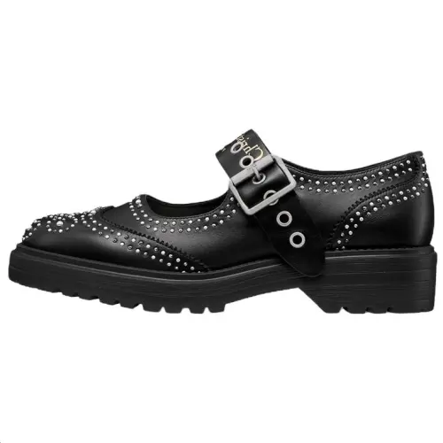 DIOR D Society Chunky Heel Mary Jane Shoes Women's Black