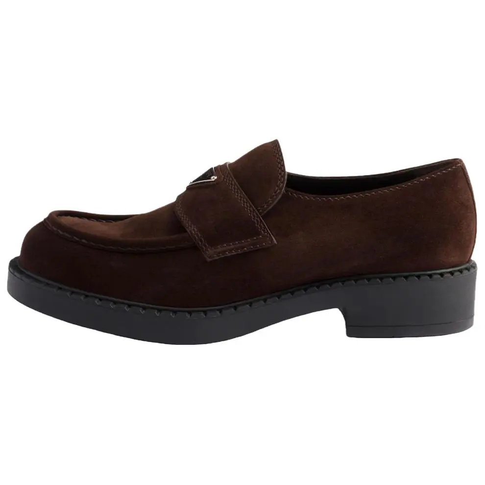 PRADA Chocolate Loafers 3.5cm Men's Dark Brown