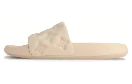 LOUIS VUITTON Waterfront Slide Slippers Men's Beige