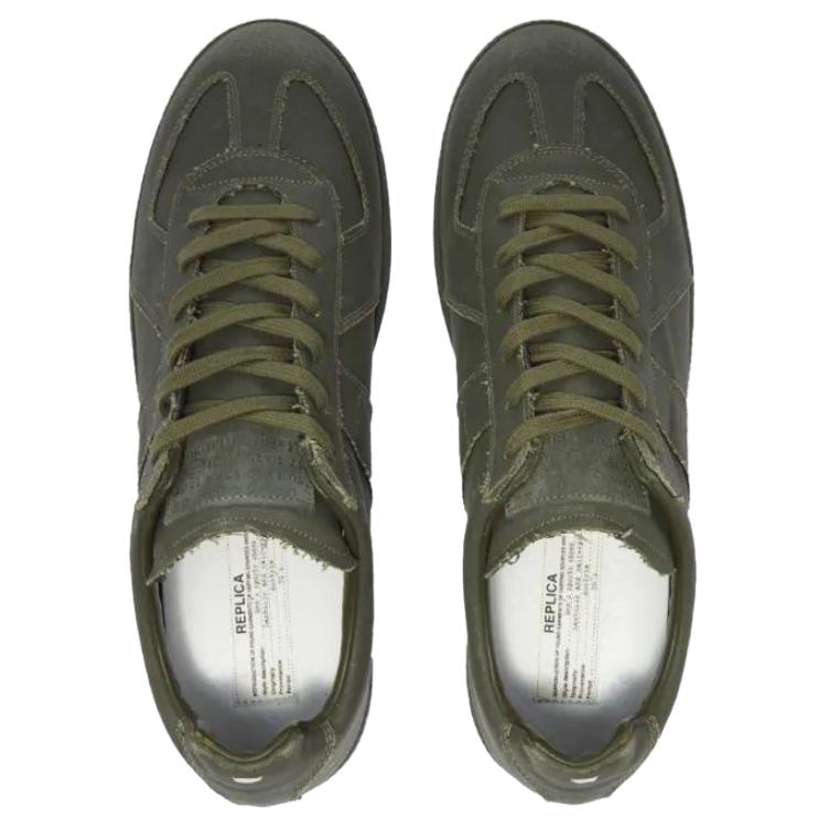 Мужские кеды Maison Margiela Replica (зеленый) — фото 4