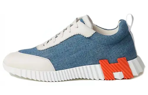 HERMES Bouncing Low top Sports Casual Shoes Men's Blue White