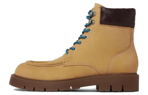 Bottega Veneta Haddock Cow Leather Ankle Boots 4.5cm Men's Ochre