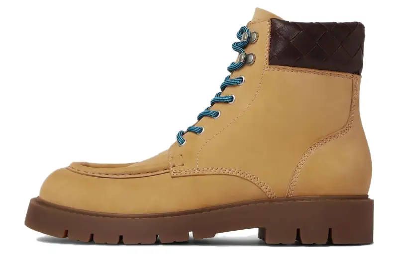 Bottega Veneta Haddock Cow Leather Ankle Boots 4.5cm Men's Ochre