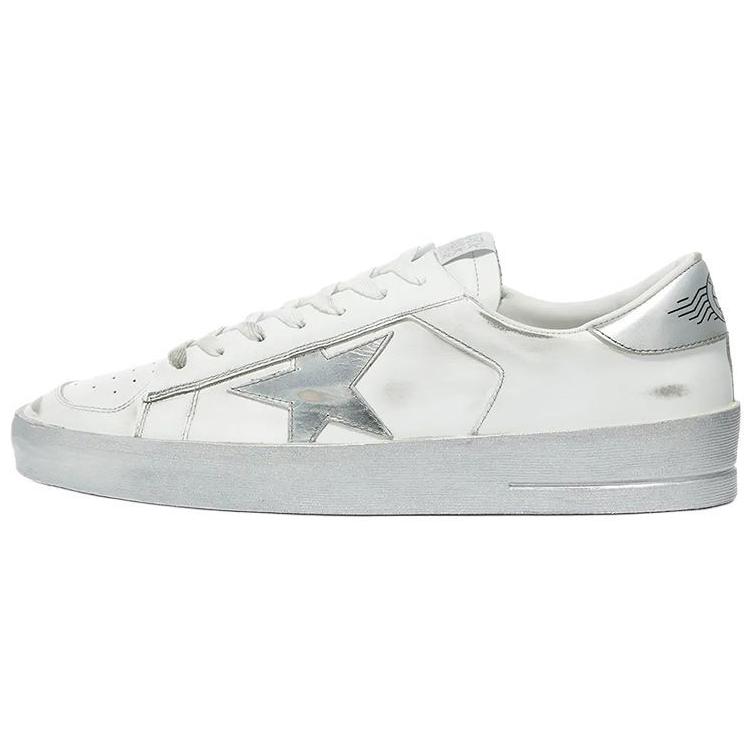Golden Goose Stardan Sports Low top Stylish Skateboarding Shoes Men's White Distressed