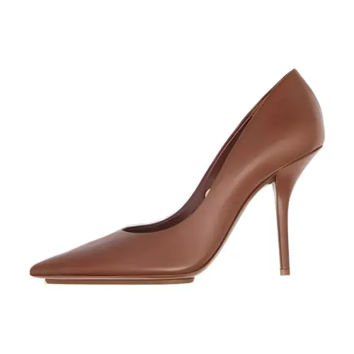 Burberry Slim Heel High Heels 10cm Women's Tan