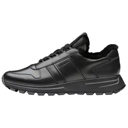 PRADA PRAX 1 Abrasion Resistant Low top Casual Shoes Men's Black