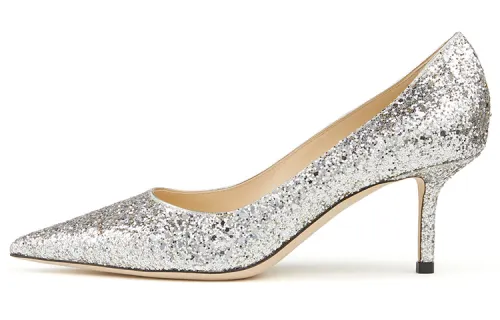 Jimmy Choo LOVE Slim Heel High Heels 6.5cm Women's Silver