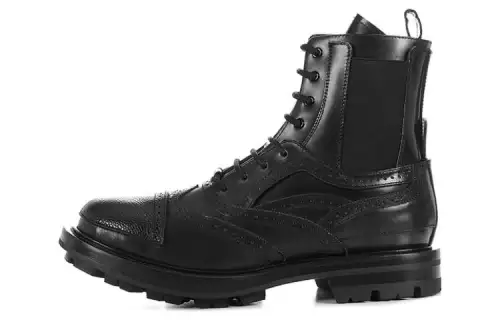 Alexander McQueen Leather Boots 'Black'