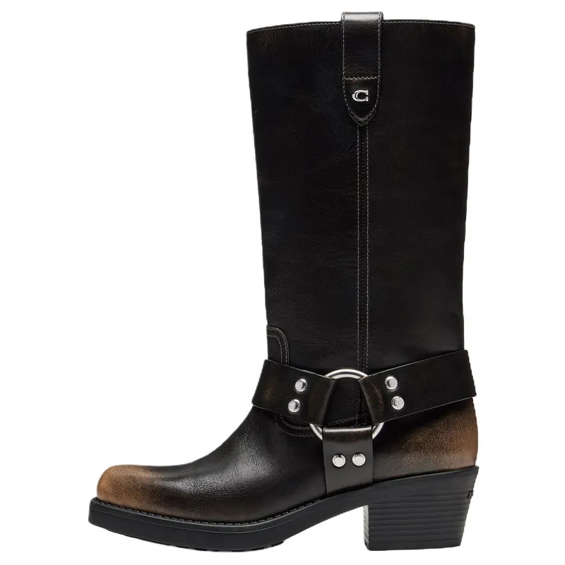 COACH Ankle Boots 5cm Women's Black