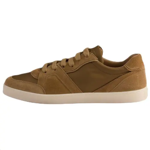 PRADA Leather, Suede Low top Skateboard Shoes Men's Brown