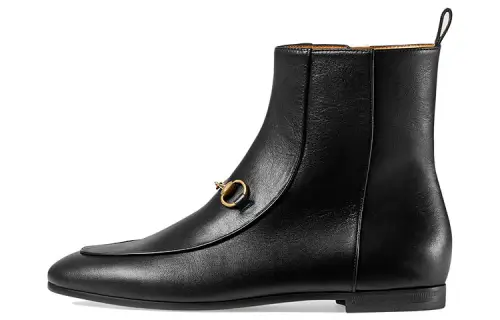 GUCCI Jordaan Leather Ankle Boot