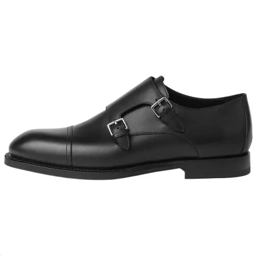 HERMES Keneth Dress Shoes 2.5cm Men's Black